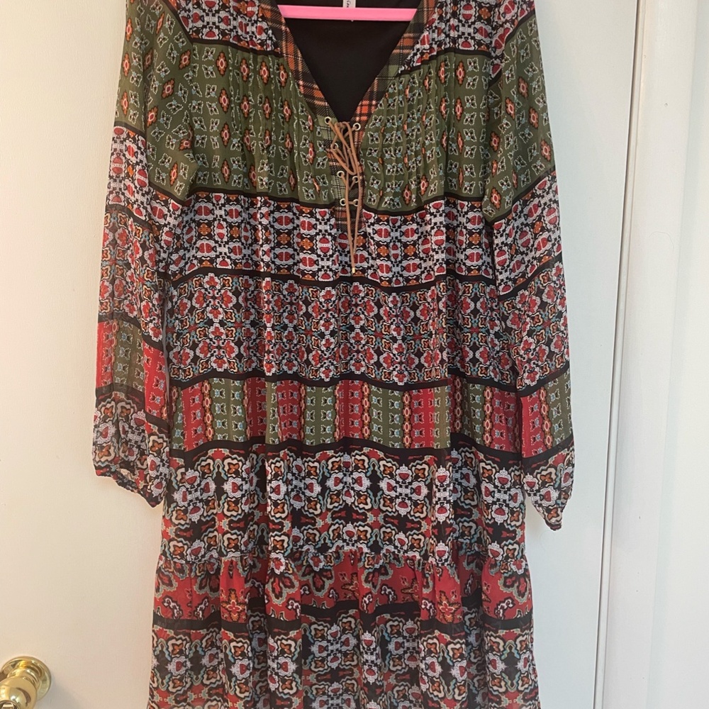 New York Collection Multi Print Dress